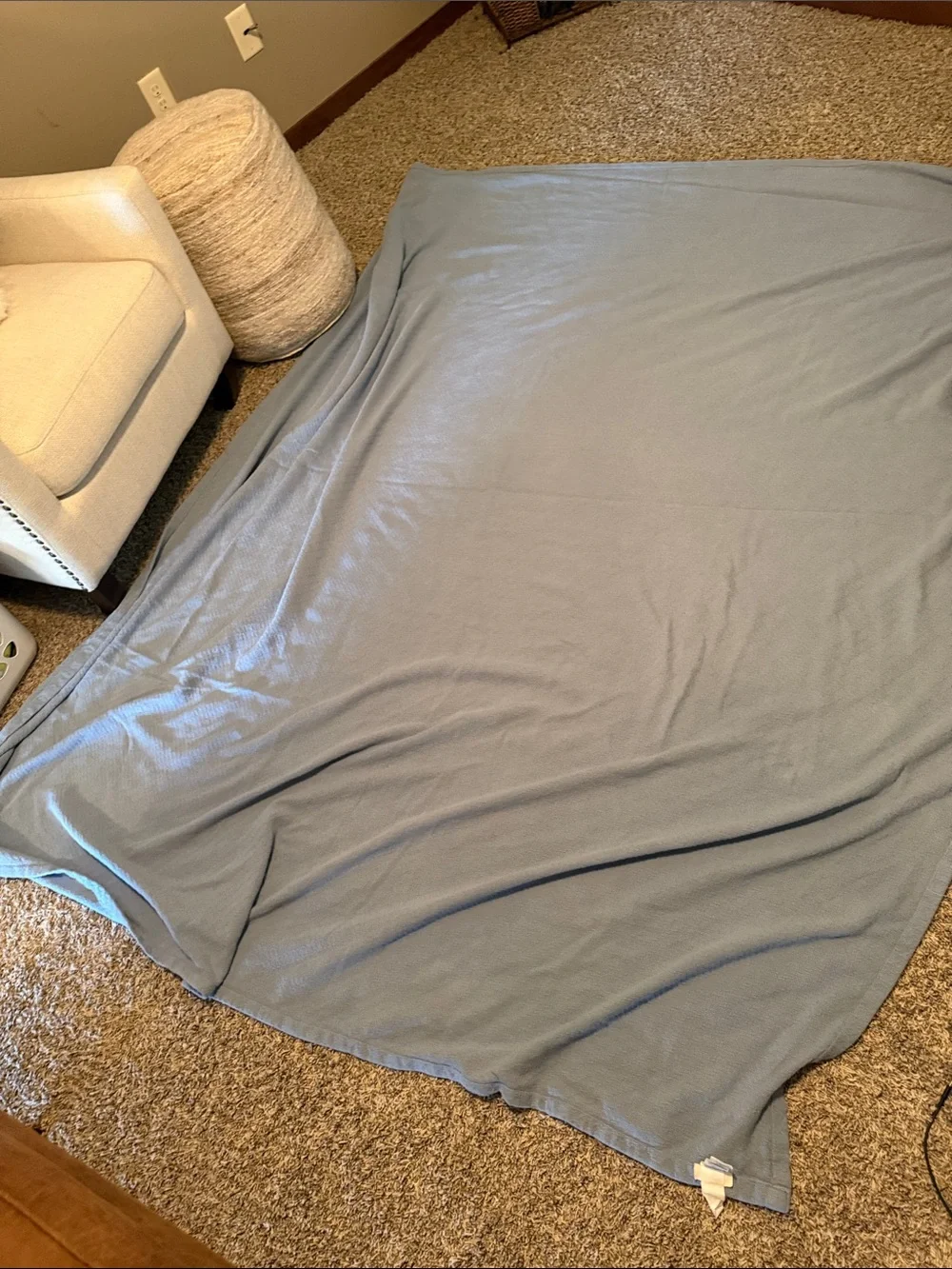 Cozy Quilted Light Blue Throw Blanket - Everyday Comfort